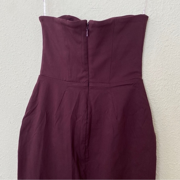 House of CB 'Lucia' Grape Starpless Corset Maxi Dress wine burgundy NWOT size L - Picture 8 of 10